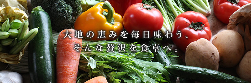 大地の恵みを毎日味わう、そんな贅沢を食卓へ。